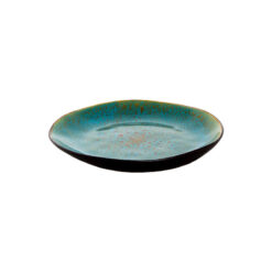 Palmer Lotus Bord 20,5 cm Turquoise Zwart Stoneware