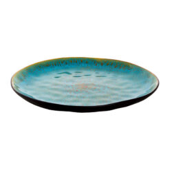 Palmer Lotus  Bord 27,5 cm Turquoise Zwart Stoneware