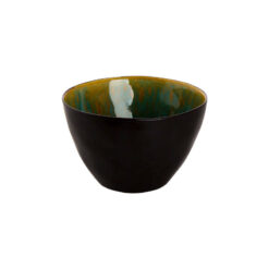 Palmer Lotus 15 cm Kom Turquoise Zwart Stoneware