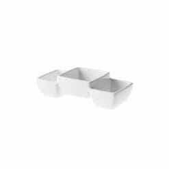 Truyts 3-vaks Tapaschaal 14,5 x 6,4 cm Wit Melamine