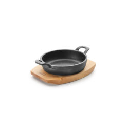 Lacor Serveerpan 12,5 cm op Houten Plank Magma
