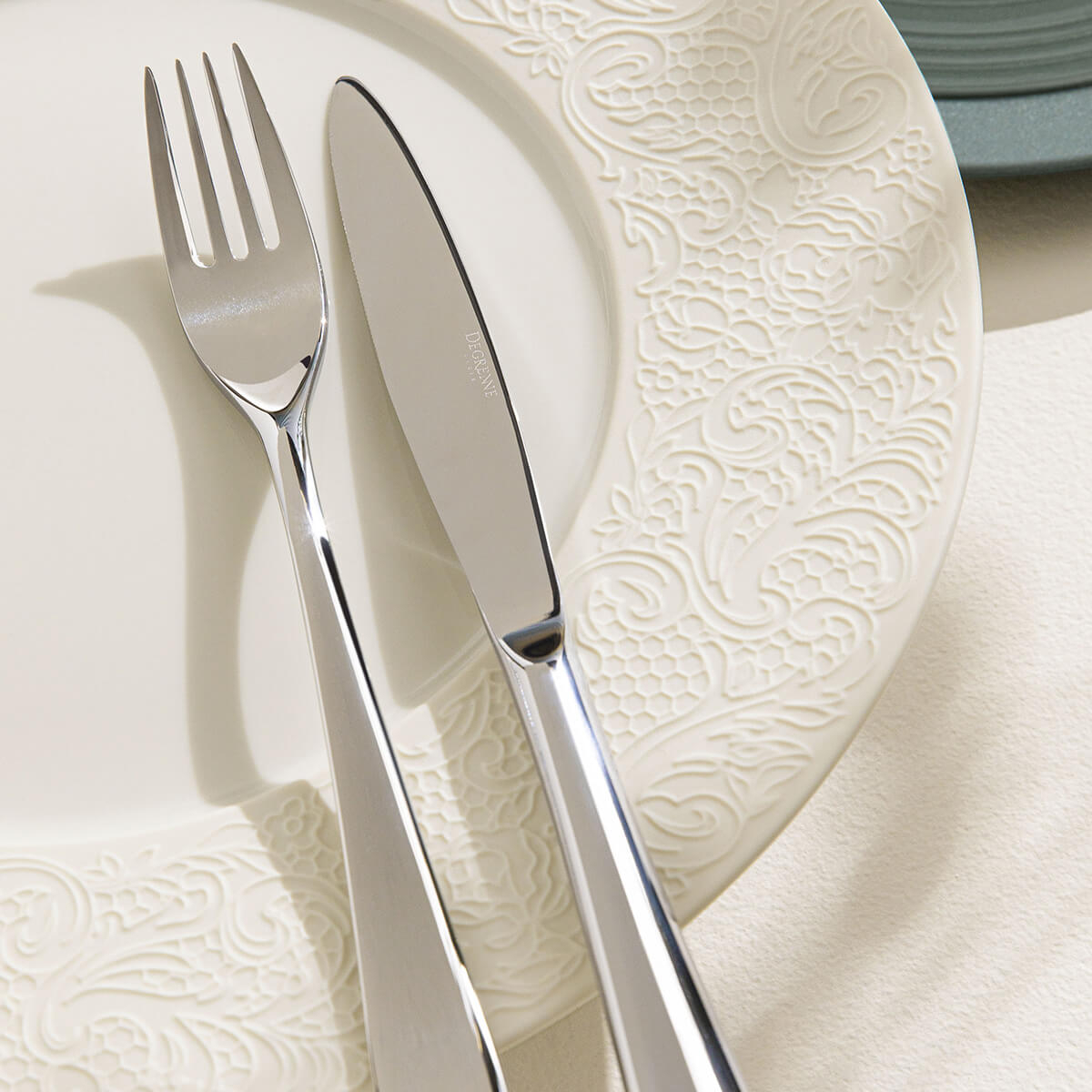 Degrenne L Couture Ivoor 24 cm Bord Porselein - Afbeelding 3