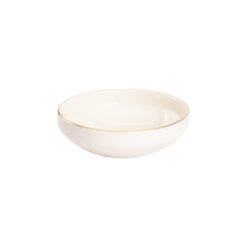 Maastricht Porselein Ligne d'Or Kom 15 cm Off White