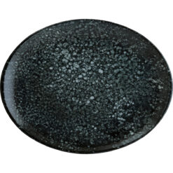 Bonna-COSBLMOV31OV-Cosmos-Black-Moove-ovaal-plat-bord-31x24cm