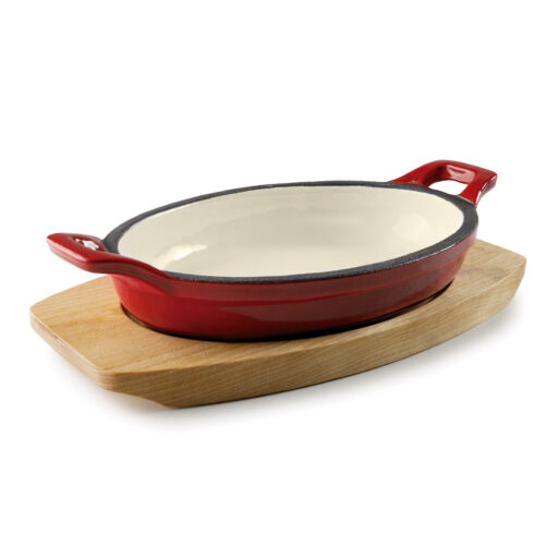 lacor-serveerpannetje-ovaal-magma-rood-25852