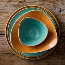 Churchill Stonecast Triangle Bowl 15,3 cm Mint - Afbeelding 3